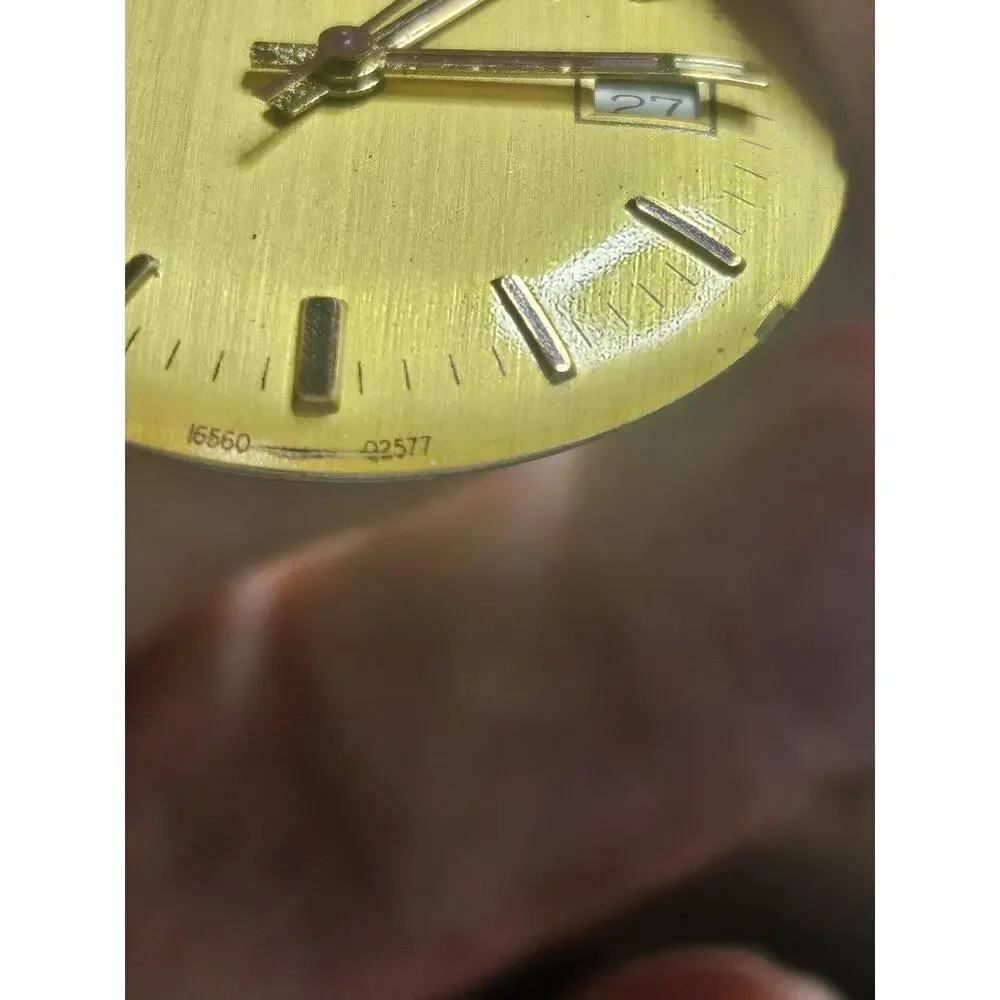Mens Vintage 1977 Timex Manual Wind Watch Rare Gold Dial New Band Runs